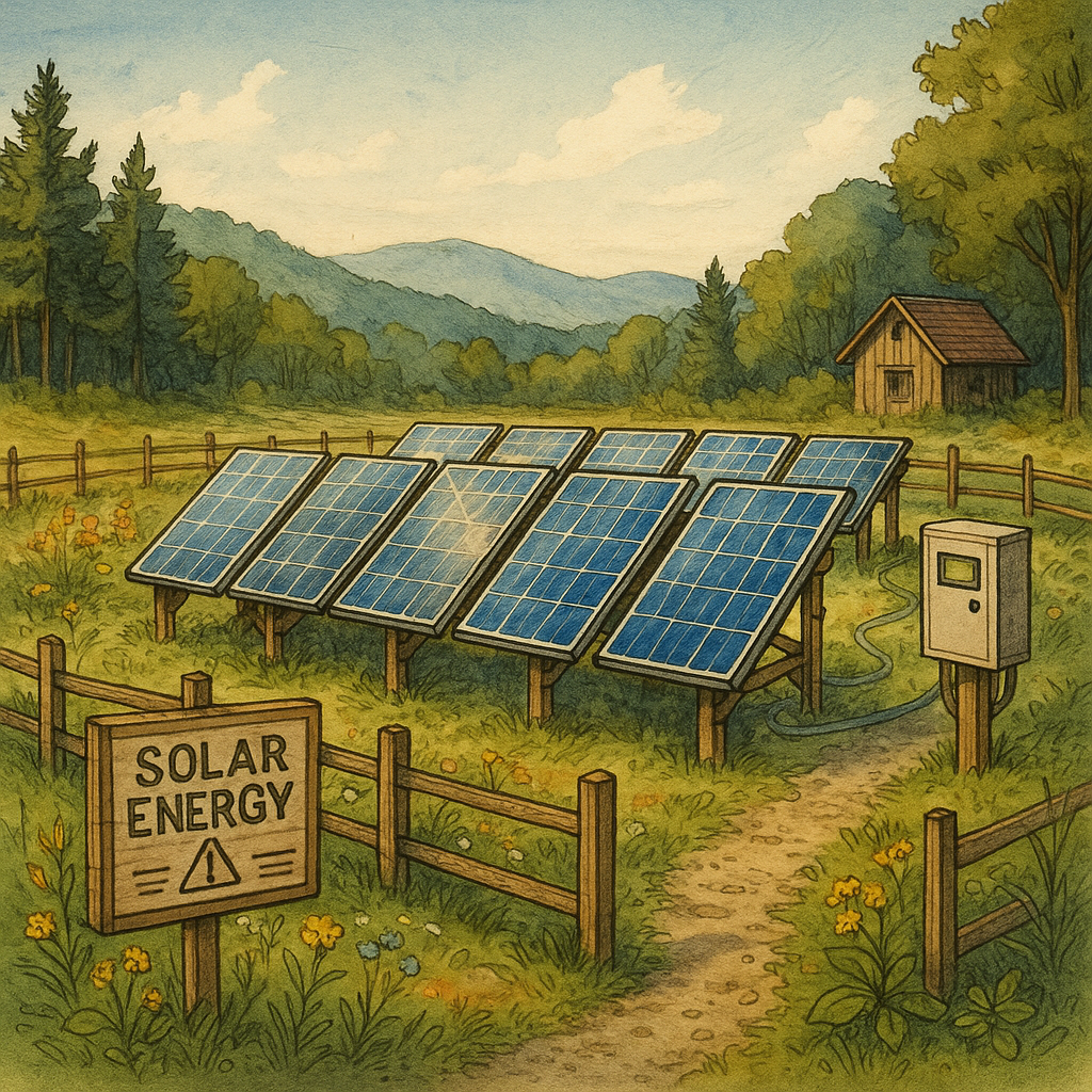 Solar array for off-grid power