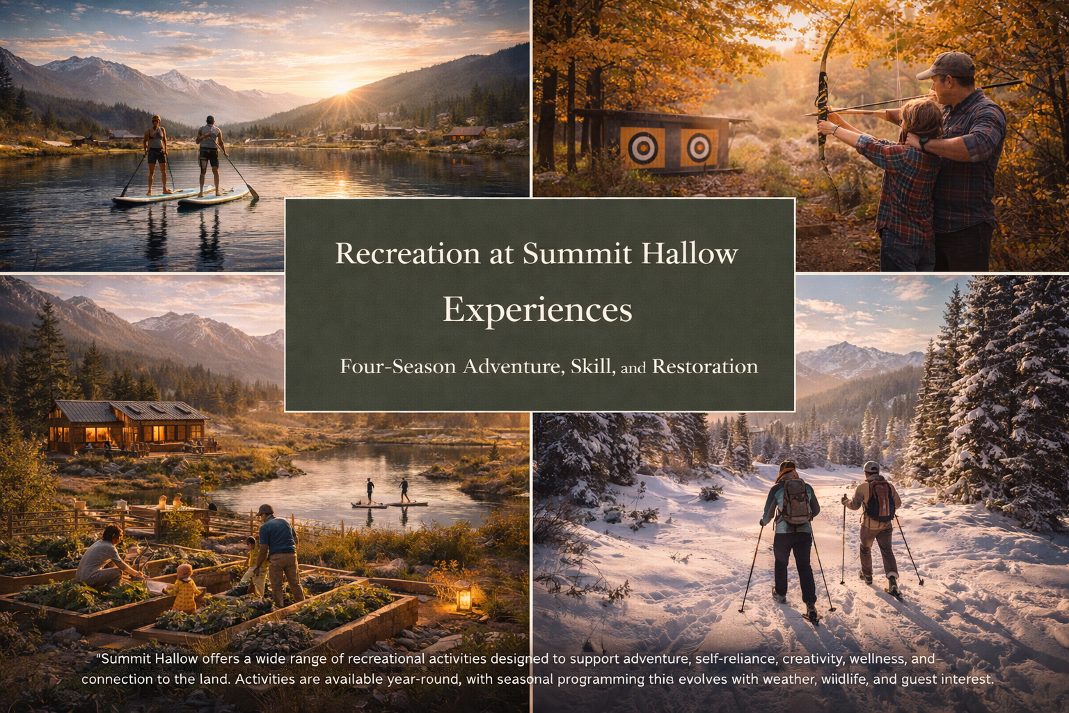 Summit Hallow experiences overview collage