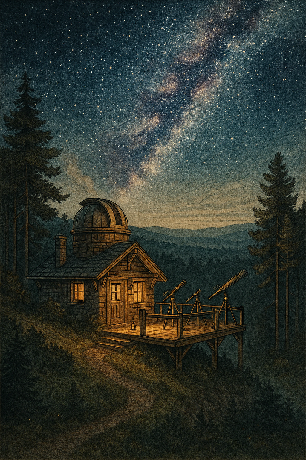 Stargazing and night sky lodge view