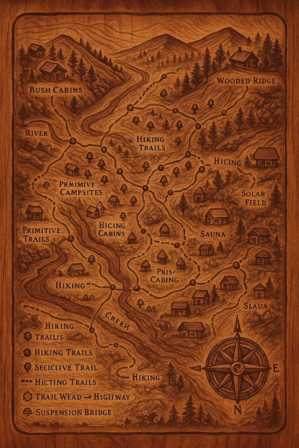 Trail and adventure concept map