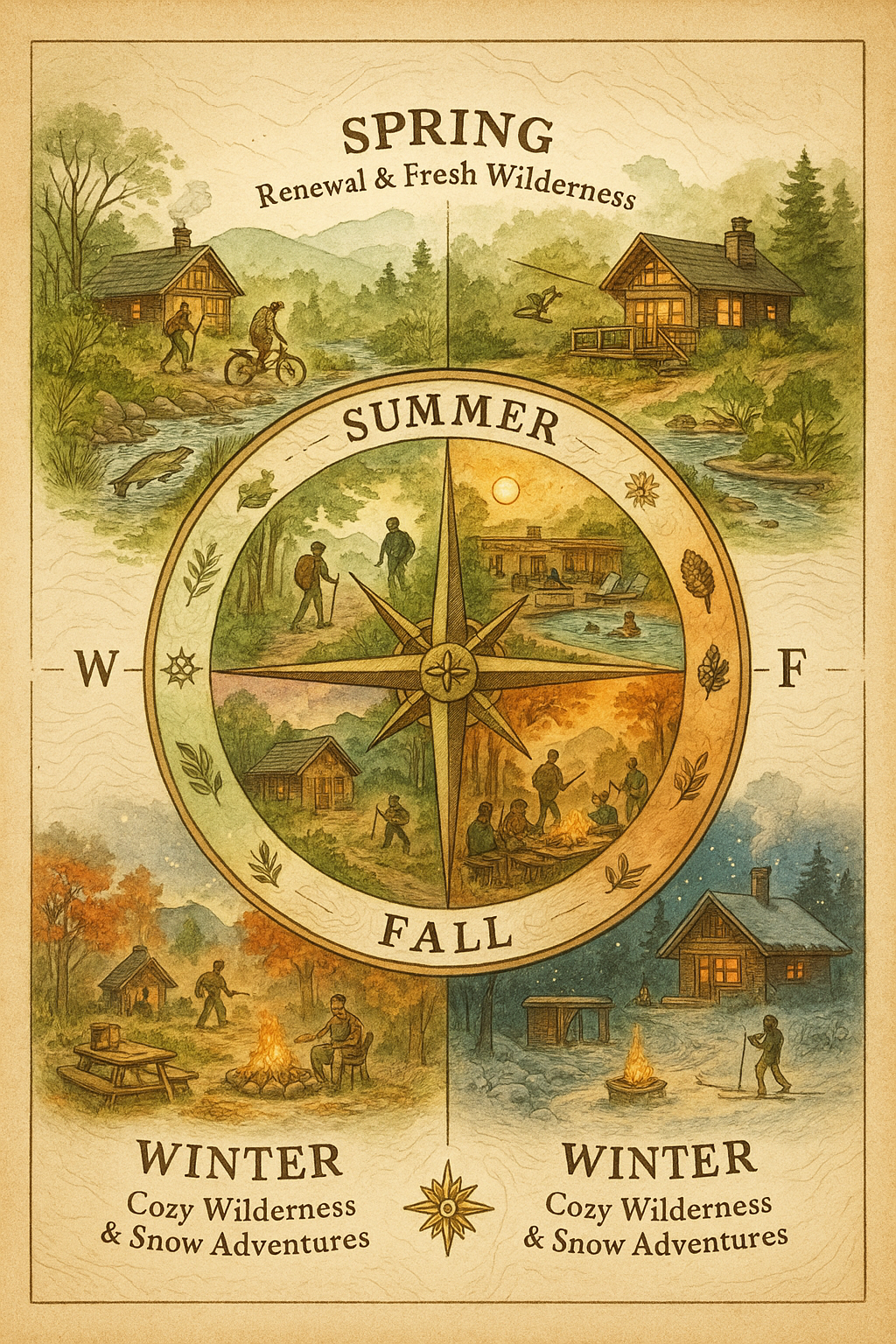 Seasonal wheel showing year-round production planning
